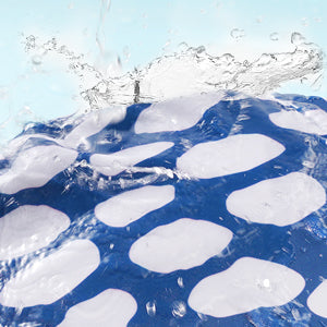 Luxury Shower Cap for Women Reusable Waterproof, Double Layered Shower Hair Cap with Adjustable Elastic Strap, Large Satin Lined Shower Bath Cap for Long Curly Straight Hair, Blue